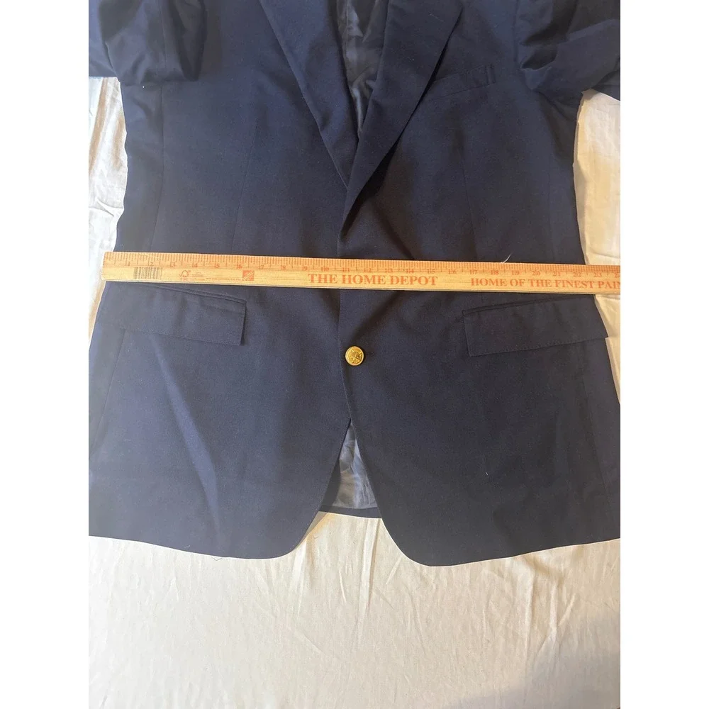 Polo Ralph Lauren Blazer Mens 42L Navy Blue  Gold‎ Crest Buttons USA